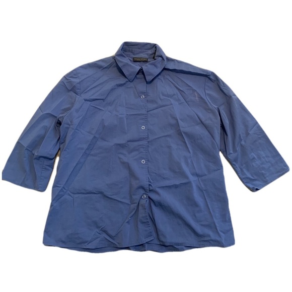 Banana Republic Blue Stretch Button-Down Shirt, Size Large - Picture 1 of 6